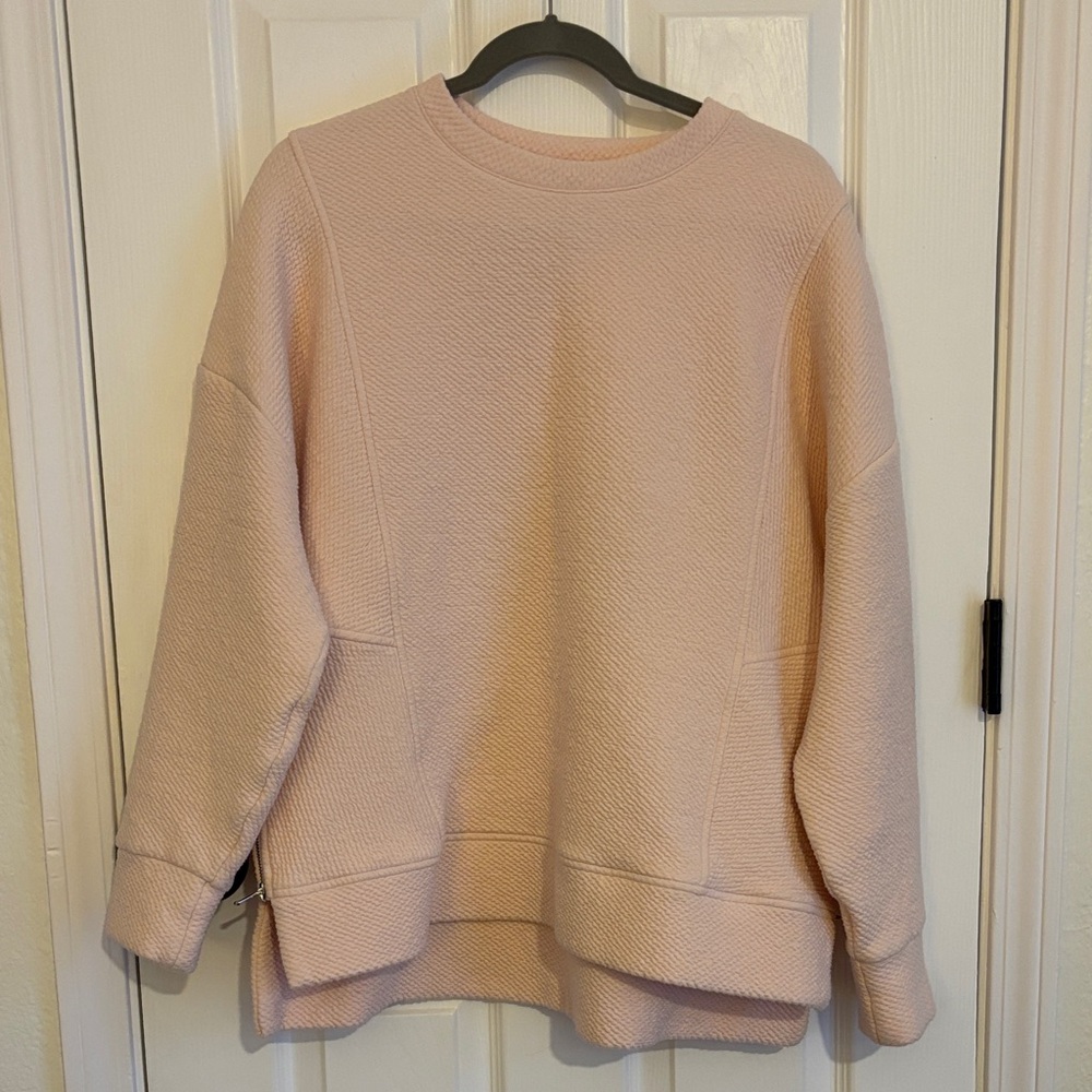 Elegant Blush Crew Neck Sweater